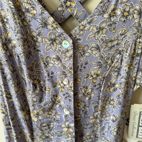NWT Vintage Dress Barn Floral Purple and Yellow Dress - Picture 3 of 6